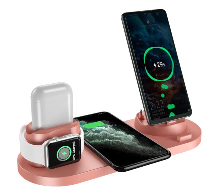 6-in-1 Wireless Charging Dock – Fast Charger for iPhone, Watch & More