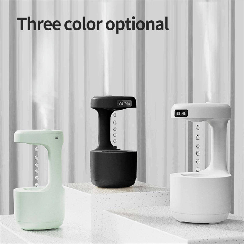 Anti-Gravity Humidifier & Aroma Diffuser with Clock