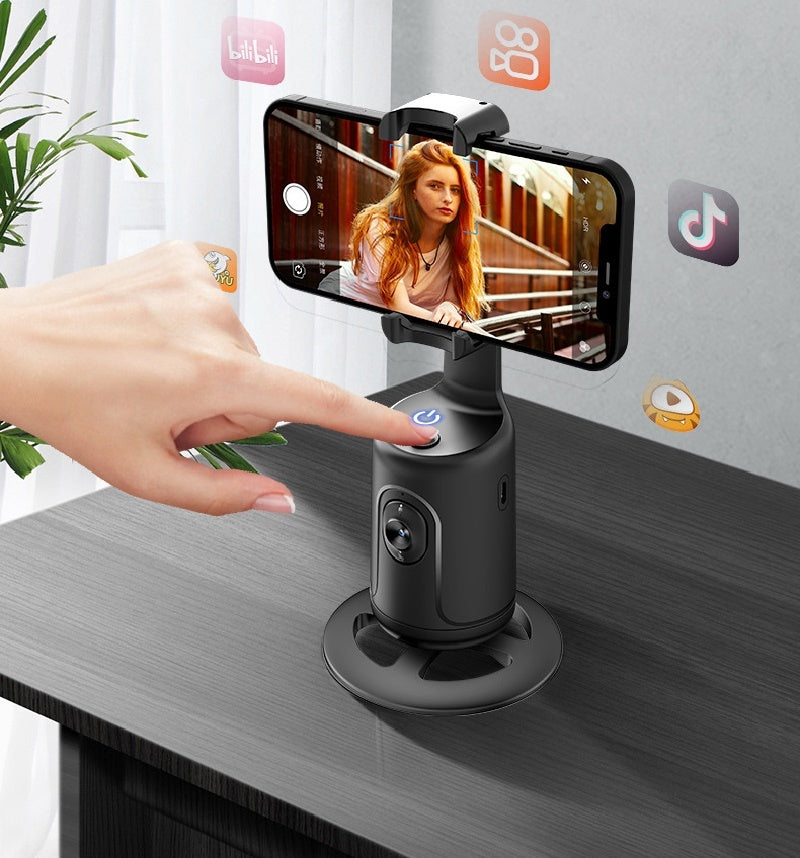 360° AI Auto Face Tracking Gimbal – Smart Phone Holder for Vlogging, Live Streaming & Video Stabilization