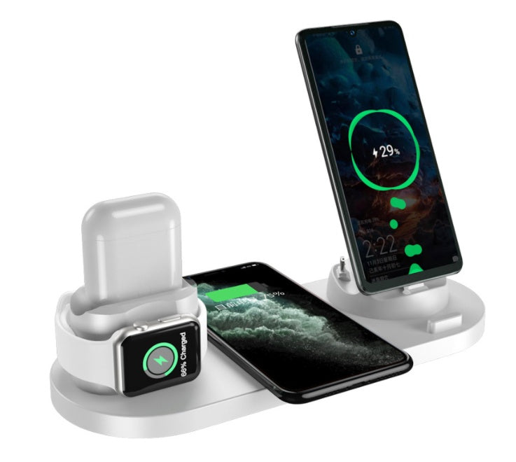 6-in-1 Wireless Charging Dock – Fast Charger for iPhone, Watch & More