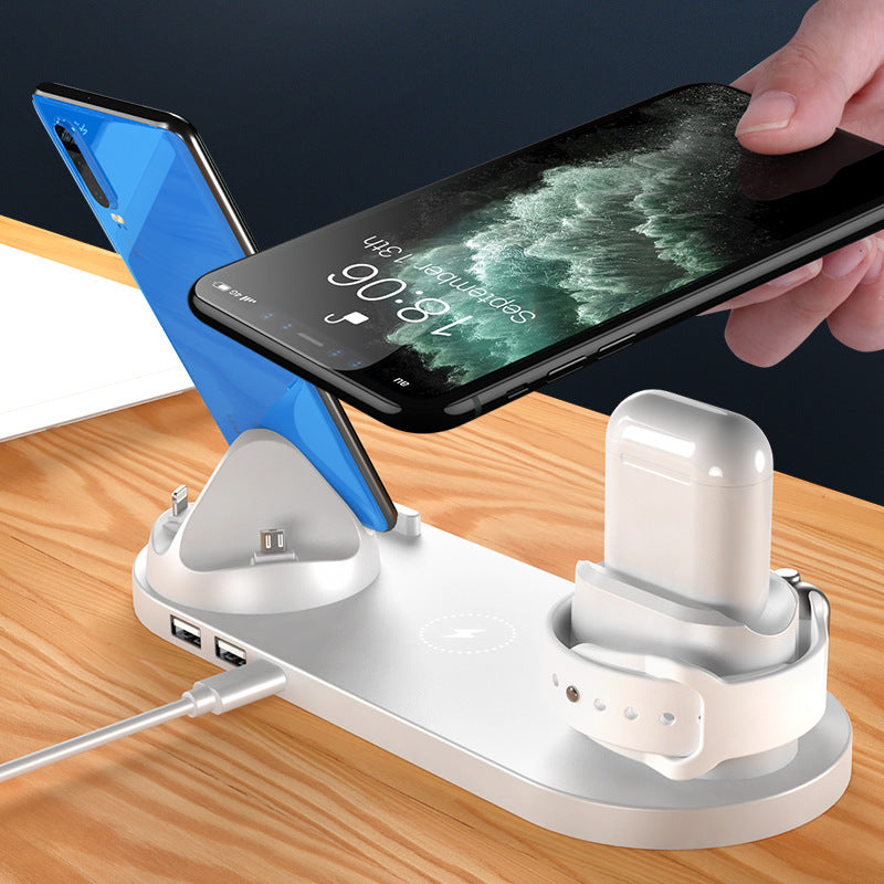 6-in-1 Wireless Charging Dock – Fast Charger for iPhone, Watch & More