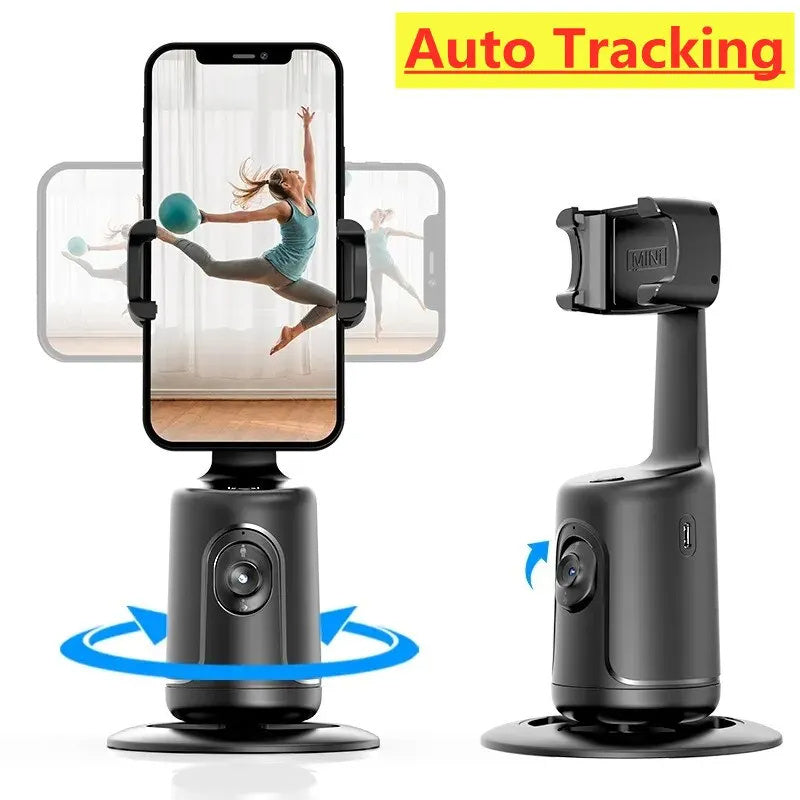 360° AI Auto Face Tracking Gimbal – Smart Phone Holder for Vlogging, Live Streaming & Video Stabilization